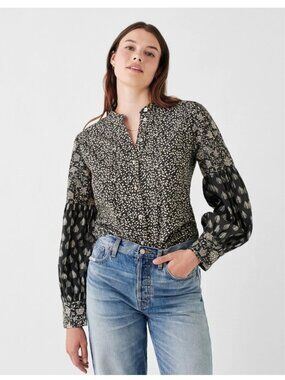 Faherty Adalyn Mix Batik Organic Cotton L/S Shirt SIZE SMALL